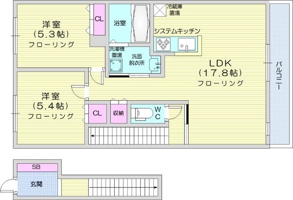 稲積公園駅 徒歩42分 2階の物件間取画像